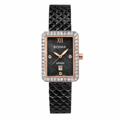 Bonia Women Elegance BNB10811-2033S Black Dial Stainless Steel Strap Casual Watch
